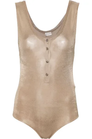 Saint Laurent Body con cuello redondo