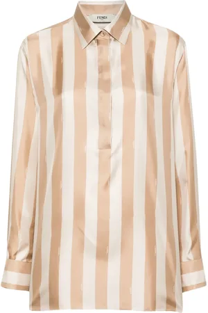 Fendi Camisa de seda con rayas Pequin
