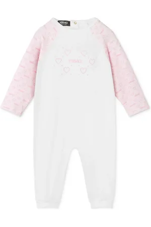 VERSACE Romper con logo estampado
