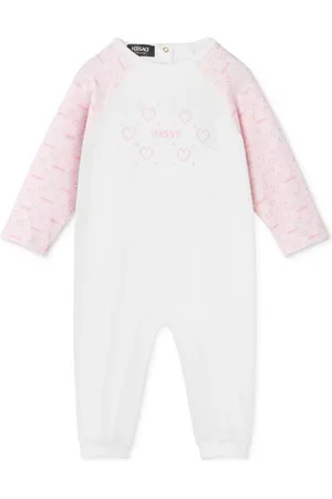 VERSACE Romper con logo estampado