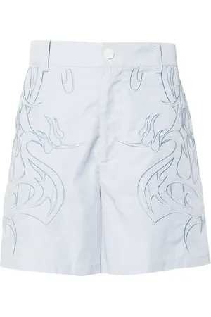 Feng Chen Wang Shorts con motivo bordado