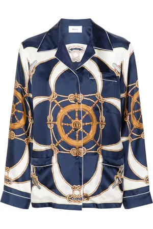 Bally Camisa de seda con estampado gráfico
