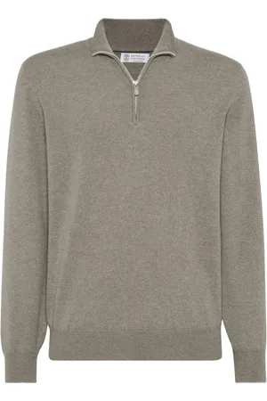 Brunello Cucinelli Playera tipo polo con cierre