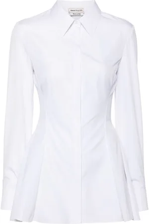 Alexander McQueen Camisa con detalle de pliegues