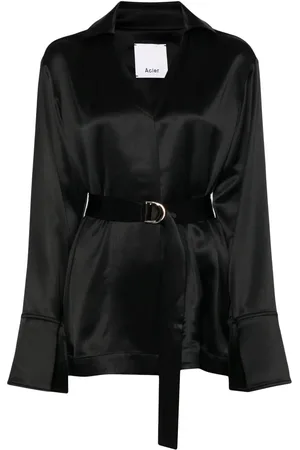 Acler Camisa satinada con cuello en V