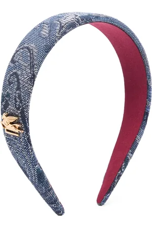 Etro Diadema de mezclilla con motivo floral en jacquard