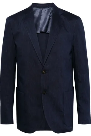 corneliani Blazer con efecto melange y botones