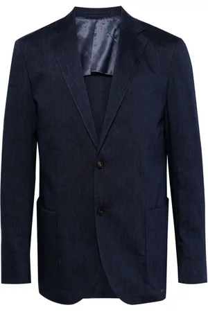 corneliani Blazer con efecto melange y botones