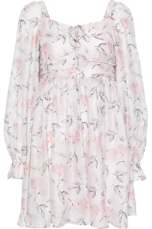 B+AB Vestido midi con estampado floral