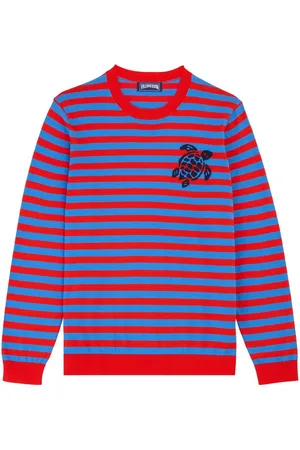 Vilebrequin Sudadera con logo bordado y motivo de rayas