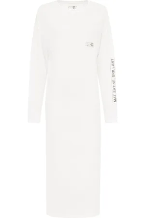 Maison Margiela Vestido de malla con motivo de números