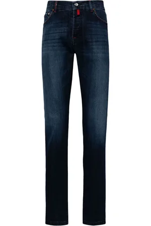 Kiton Jeans rectos con logo bordado
