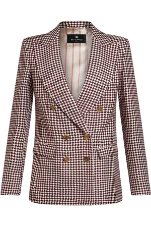 Etro Chamarra con doble botonadura y motivo pied de poule