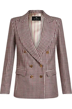 Etro Chamarra con doble botonadura y motivo pied de poule