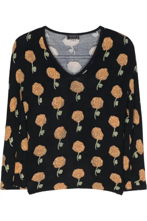 VERSACE Suéter con estampado floral 2000