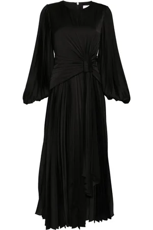 Acler Vestido satinado con mangas farol