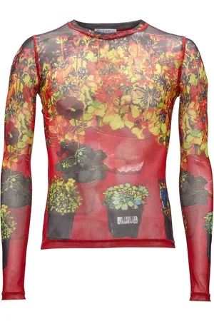 J.W.Anderson Playera semitransparente con estampado gráfico