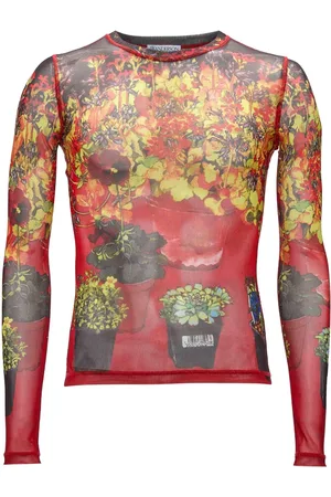 J.W.Anderson Playera semitransparente con estampado gráfico