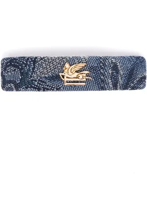 Etro Broche para el cabello de mezclilla con motivo floral en jacquard