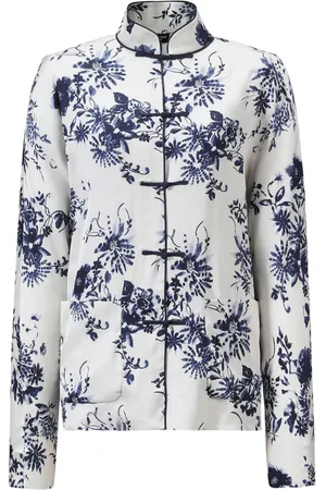 SHANGHAI TANG Chamarra con estampado floral