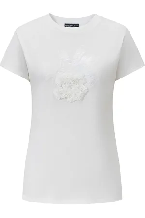 SHANGHAI TANG Playera con aplique de volantes de x Jacky Tsai