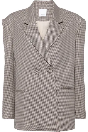 Acler Blazer con doble botonadura y estampado pied de poule