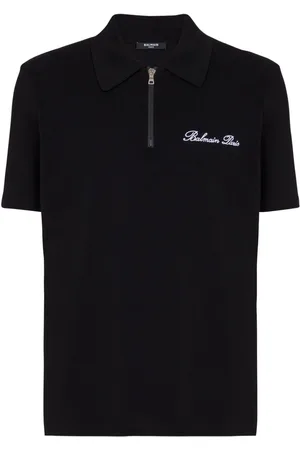 Balmain Playera tipo polo con logo bordado