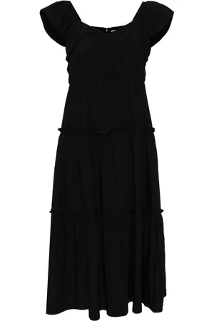 B+AB Vestido midi plisado a capas