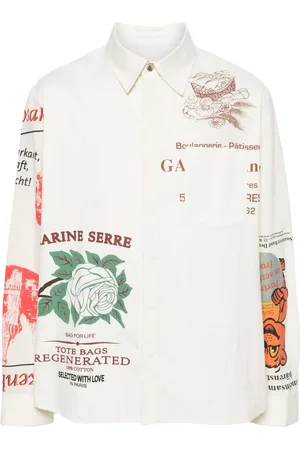 Marine Serre Camisa con estampados mixtos