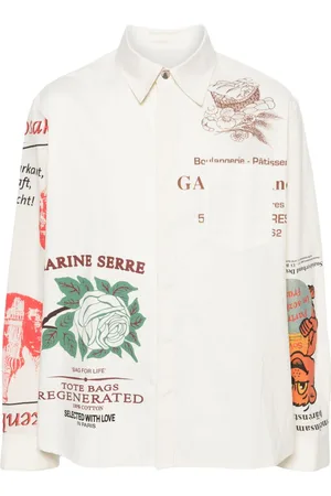 Marine Serre Camisa con estampados mixtos