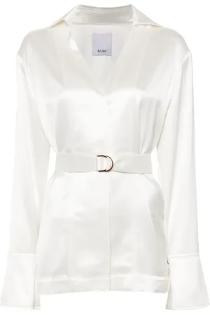 Acler Camisa satinada con cuello en V