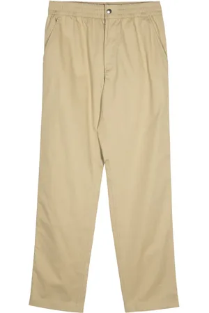 Maison Kitsuné Pantalones tapered con logo bordado