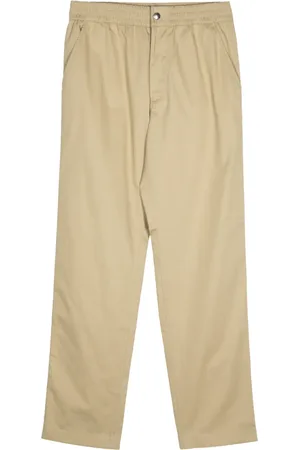 Maison Kitsuné Pantalones tapered con logo bordado
