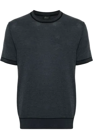 BRIONI Playera con ribete de rayas