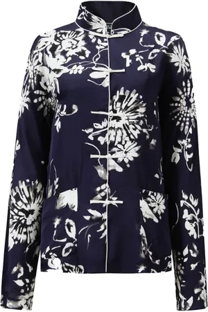SHANGHAI TANG Chamarra con estampado floral