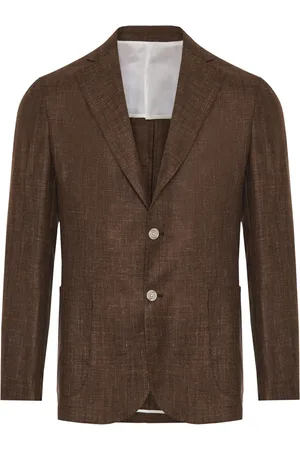 BARBA Blazer de chambray con solapas