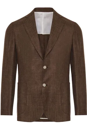 BARBA Blazer de chambray con solapas