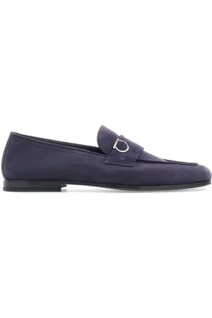 Salvatore Ferragamo Mocasines de gamuza con placa Gancini
