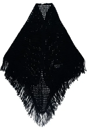 Dorothee Schumacher Poncho tejido calado con flecos