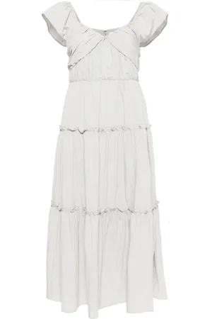 B+AB Vestido midi plisado a capas