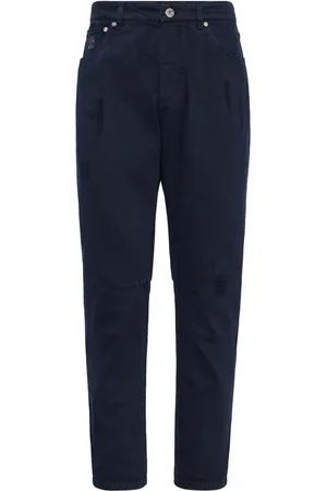 Brunello Cucinelli Jeans slim con efecto teñido