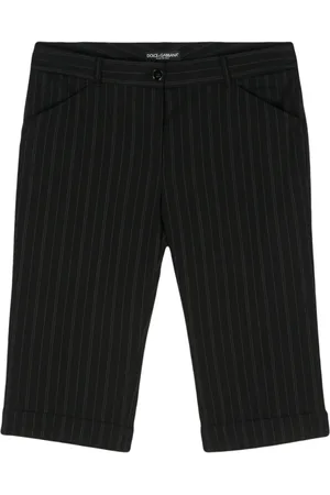 Dolce & Gabbana Pantalones capri con estampado de rayas diplomáticas 2000