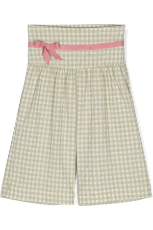 LA STUPENDERIA Pantalones con motivo de cuadros gingham