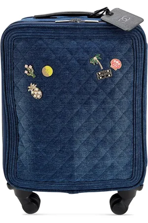 CHANEL Maleta de mezclilla con capitonado de rombos 2017