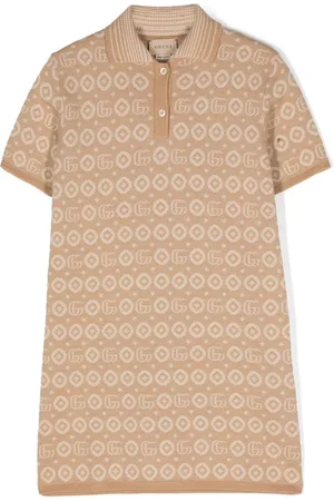 Gucci Vestido estilo playera tipo polo con logo Double G