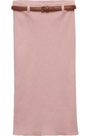Prada Falda midi con cinturón
