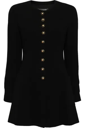 CHANEL Abrigo con dobladillo peplum 1990