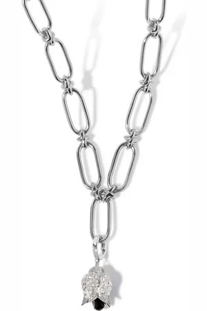 ANNOUSHKA Collar Tulips en oro blanco de 18kt con diamantes