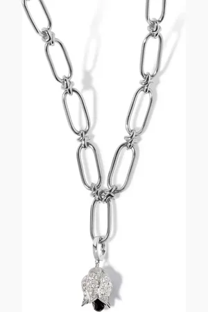 ANNOUSHKA Collar Tulips en oro blanco de 18kt con diamantes