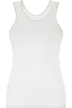 Maison Margiela Top sin mangas transparente